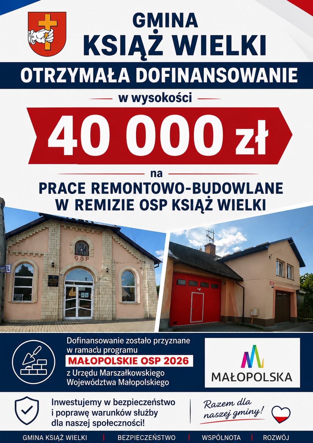 Dofinansowanie na remont remizy OSP
