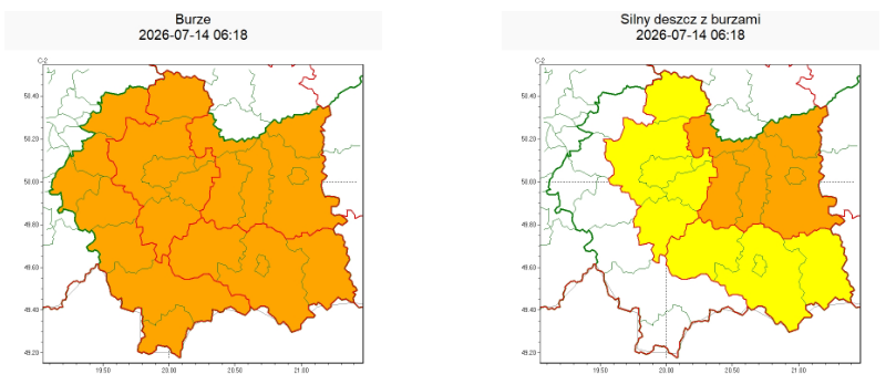 OSTRZEŻENIA METEOROLOGICZNE ZBIORCZO NR 171