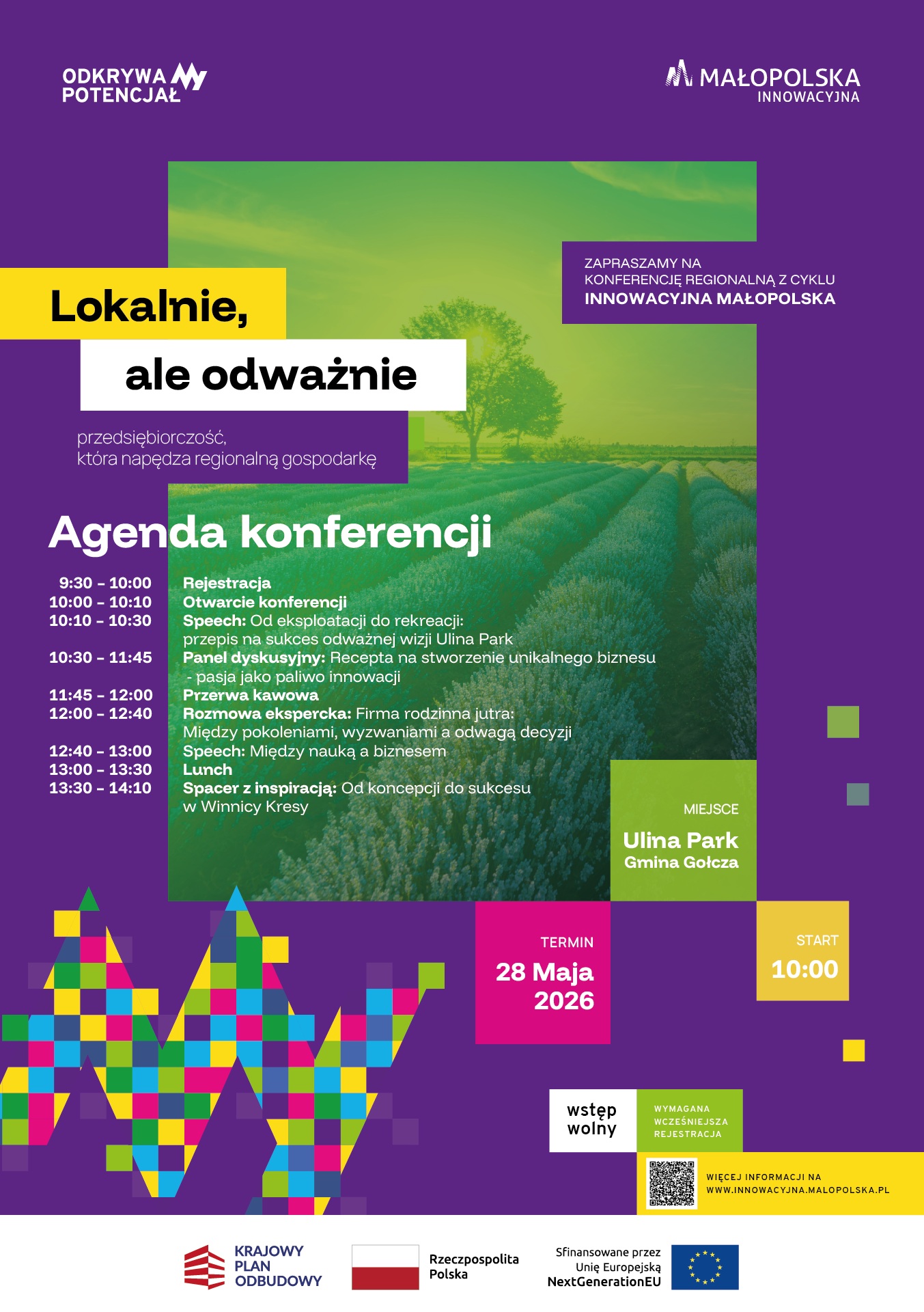 28 maja 2026: Konferencja „Innowacyjna Małopolska” w Ulinie Wielkiej