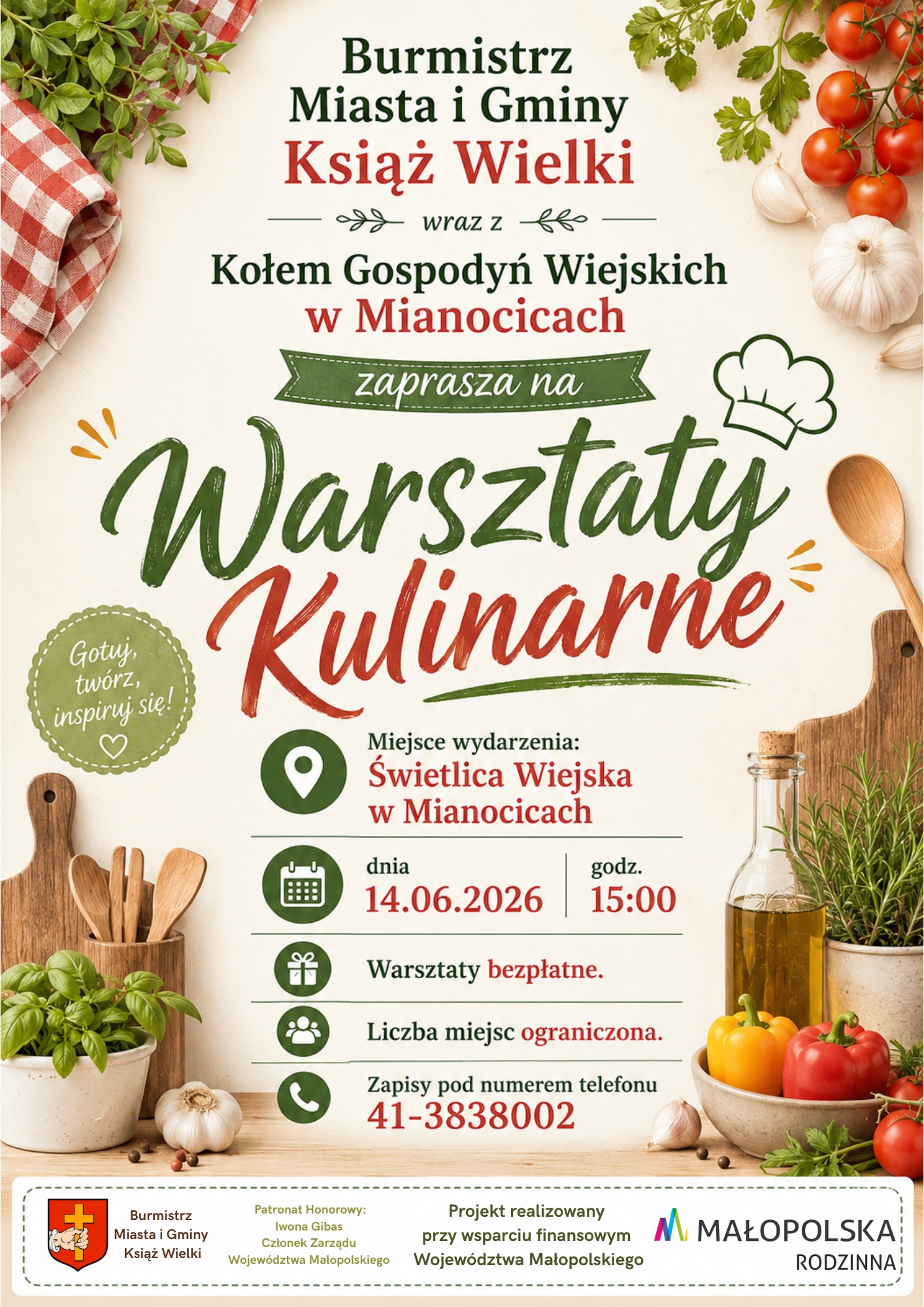 14.06.2026: Warsztaty Kulinarne w Mianocicach