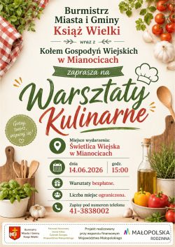 14.06.2026: Warsztaty Kulinarne w Mianocicach